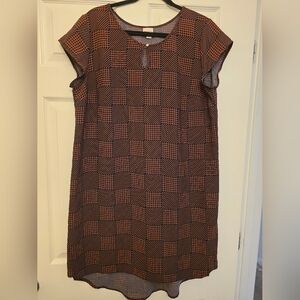 Merona Navy and Orange Shift Dress - Size XXL